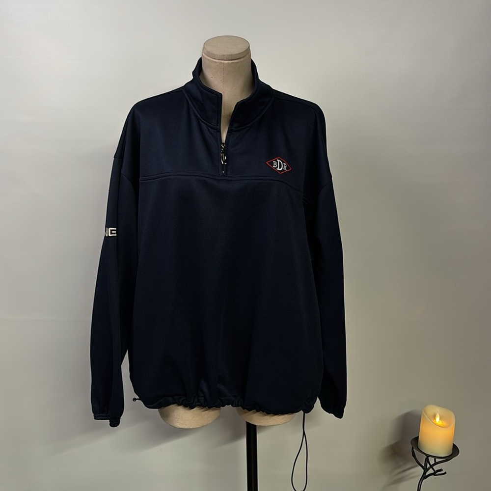 NWOT PING Oversized Quarter-Zip Pullover Jacket - Adjustable - Large - Navy Blue